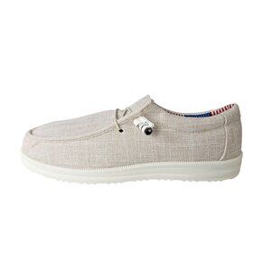 Mens Casual Slip-On Loafers Boat Shoes Size 10/44 Size Linen Blend Upper